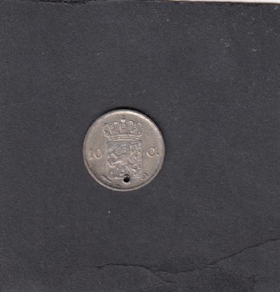 Beschrijving: 10 Cent WILLEM I  log